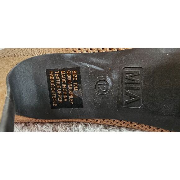 NEW‎ MIA Mckinley Sock Stretch Stiletto Ankle Boots Bootie Tan brown Womens 12 M - Picture 6 of 7